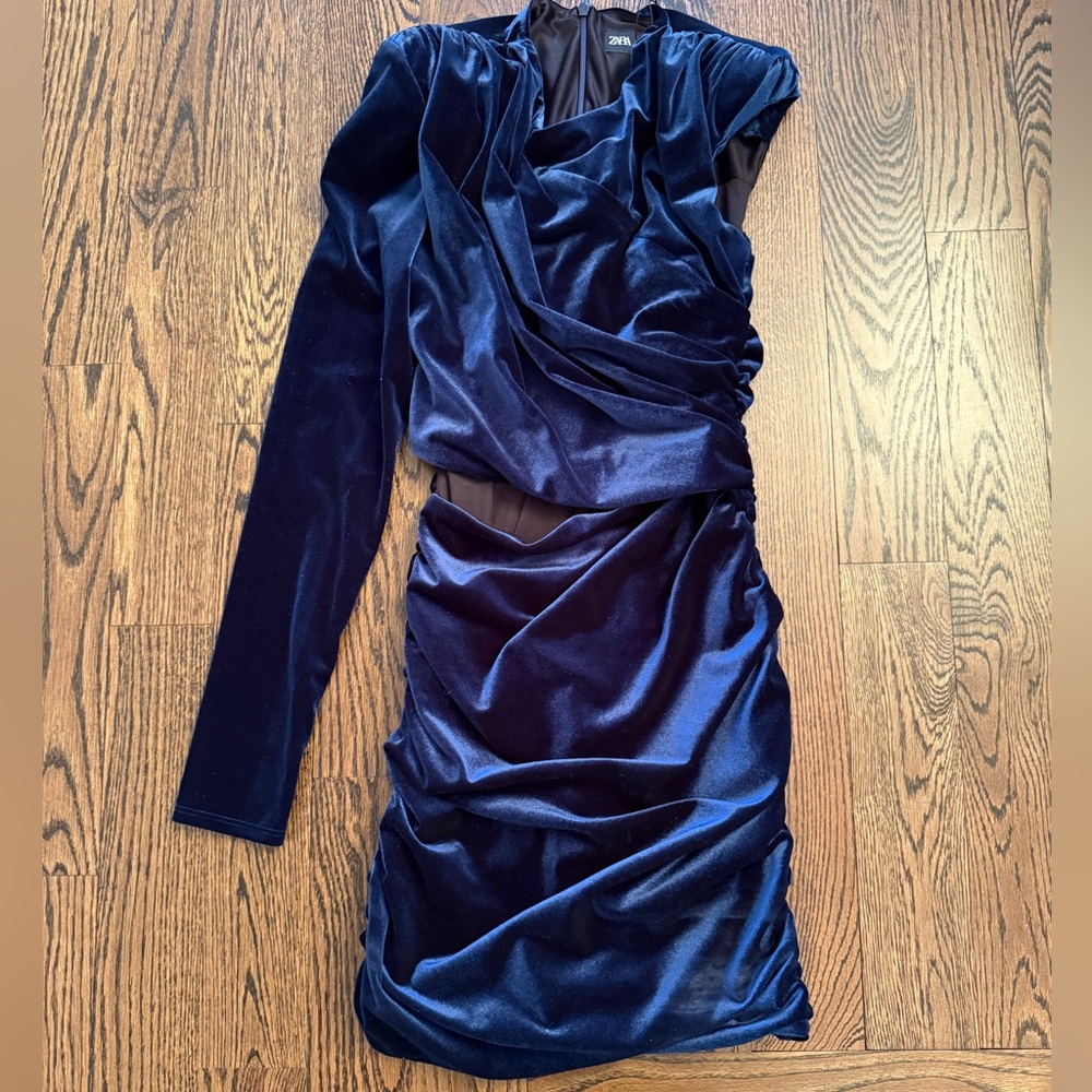 Brand new with tags navy velvet dress
